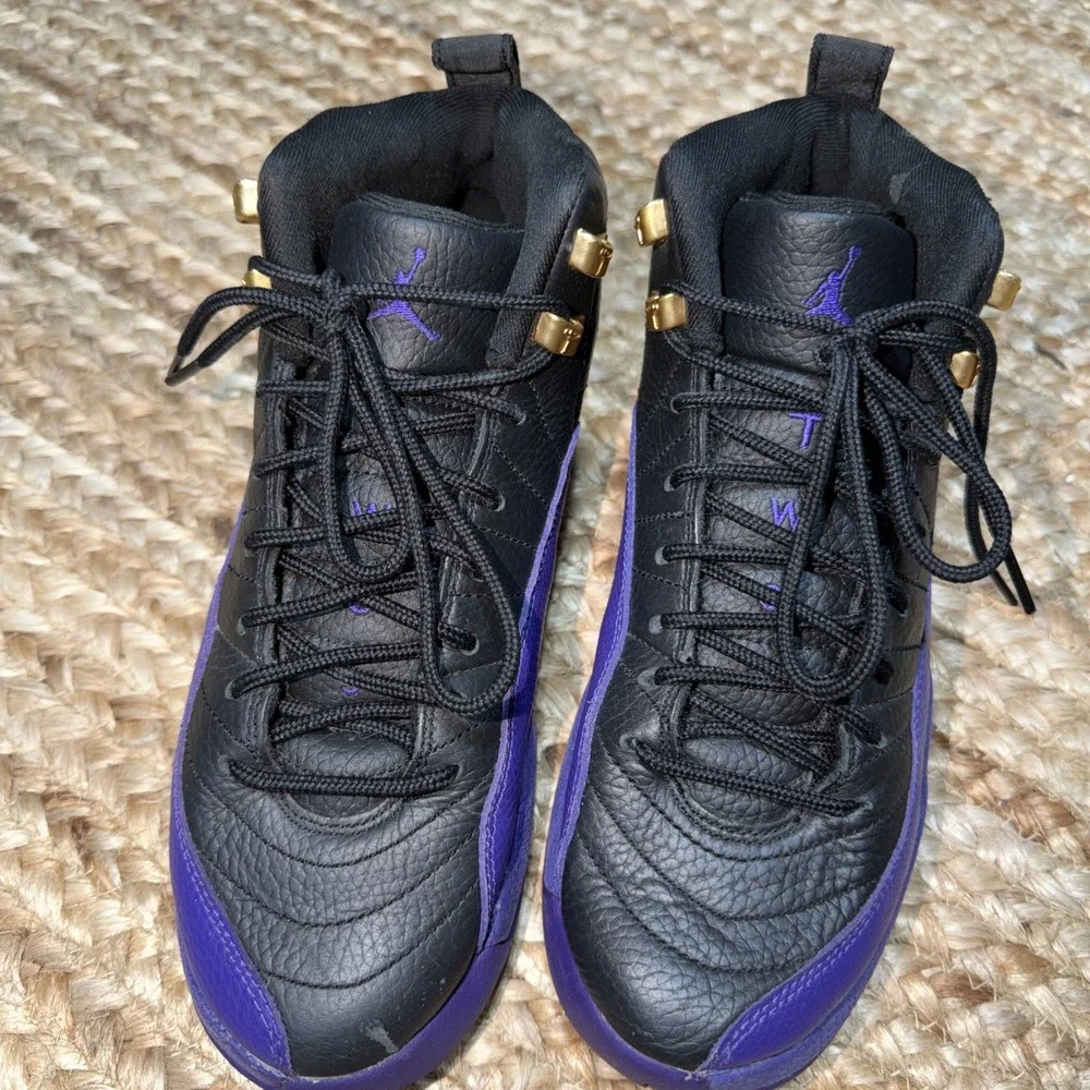 Size 6Y - Jordan 12 Retro Mid Field Purple Black